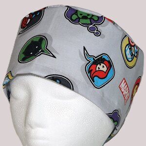 NWOT Mens Marvel Superhero Inspired Tie Back Unisex Scrub Cap